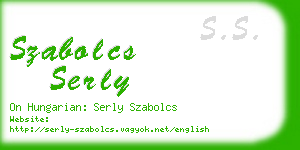 szabolcs serly business card